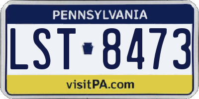 PA license plate LST8473