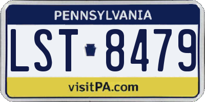 PA license plate LST8479
