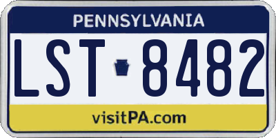 PA license plate LST8482