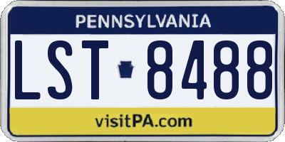 PA license plate LST8488