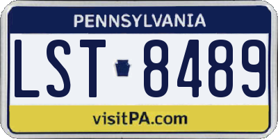 PA license plate LST8489