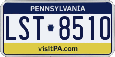PA license plate LST8510