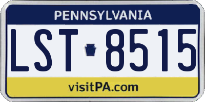 PA license plate LST8515