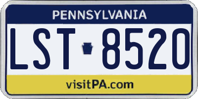 PA license plate LST8520