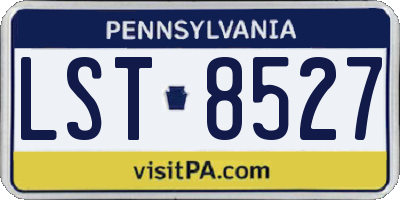PA license plate LST8527