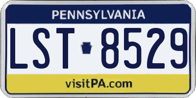 PA license plate LST8529