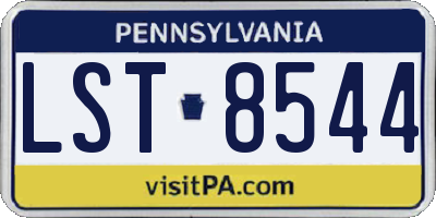 PA license plate LST8544
