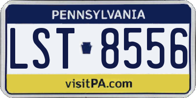 PA license plate LST8556