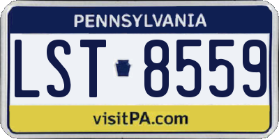 PA license plate LST8559