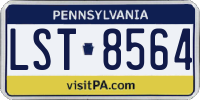PA license plate LST8564
