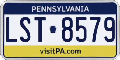 PA license plate LST8579