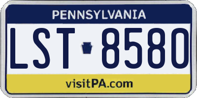 PA license plate LST8580