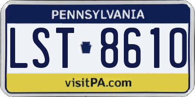 PA license plate LST8610