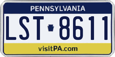 PA license plate LST8611