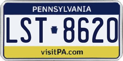 PA license plate LST8620