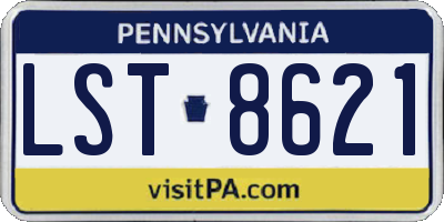 PA license plate LST8621