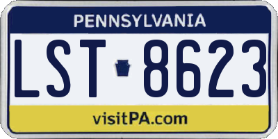 PA license plate LST8623