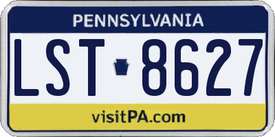 PA license plate LST8627