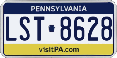 PA license plate LST8628