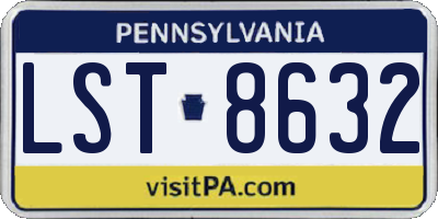 PA license plate LST8632