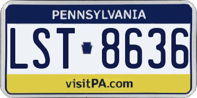 PA license plate LST8636