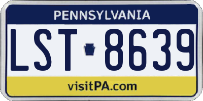 PA license plate LST8639