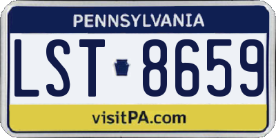 PA license plate LST8659