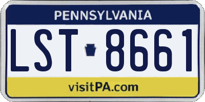 PA license plate LST8661