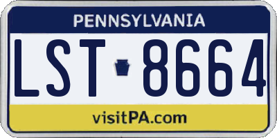 PA license plate LST8664