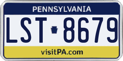 PA license plate LST8679