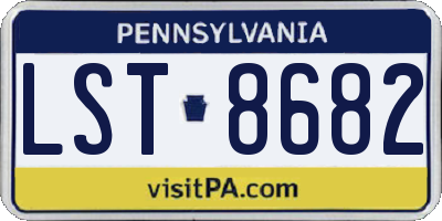 PA license plate LST8682