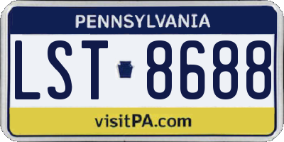 PA license plate LST8688