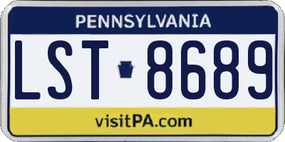 PA license plate LST8689