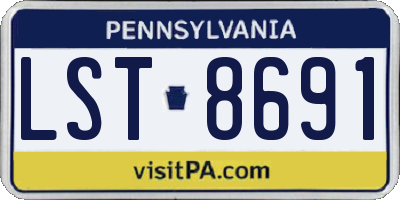 PA license plate LST8691