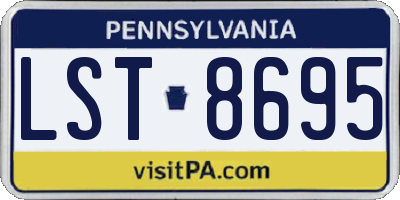 PA license plate LST8695