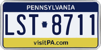 PA license plate LST8711