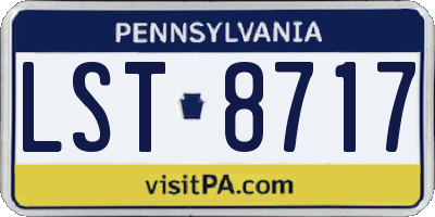 PA license plate LST8717