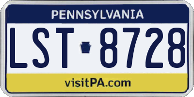 PA license plate LST8728