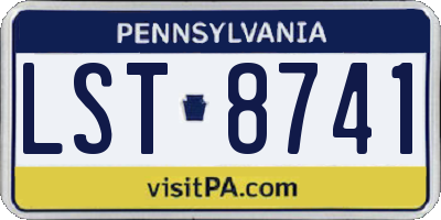 PA license plate LST8741