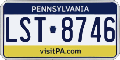 PA license plate LST8746