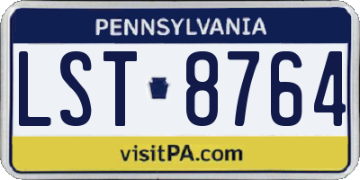 PA license plate LST8764