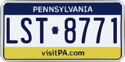 PA license plate LST8771