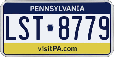 PA license plate LST8779