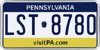 PA license plate LST8780