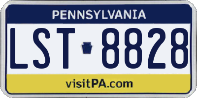 PA license plate LST8828