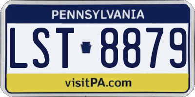 PA license plate LST8879