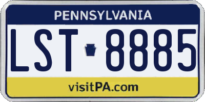 PA license plate LST8885