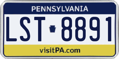 PA license plate LST8891