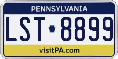 PA license plate LST8899