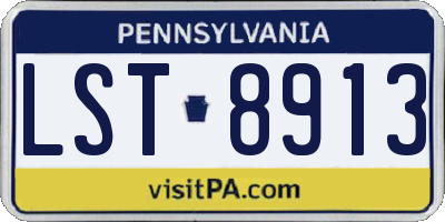 PA license plate LST8913